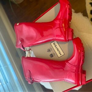 Hunter Women's Bright Red Rain Boots